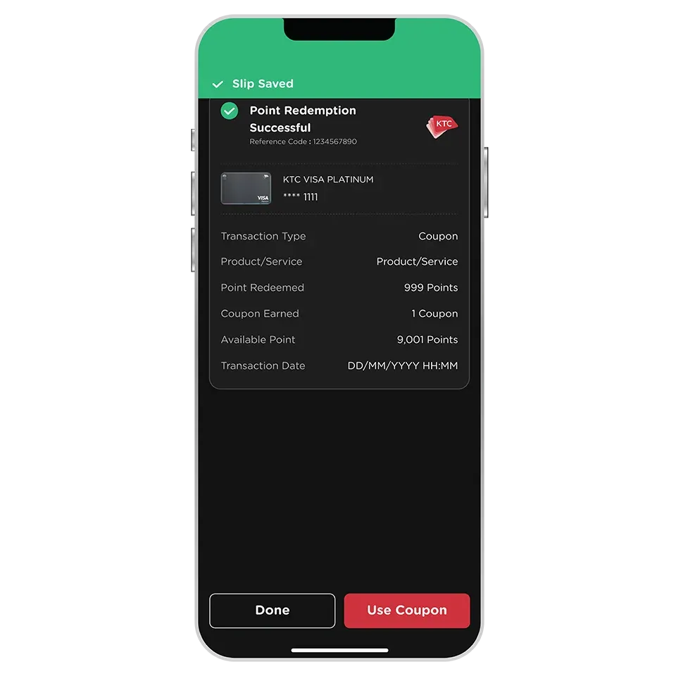 Select "Use Coupon" <br>to use the Coupon