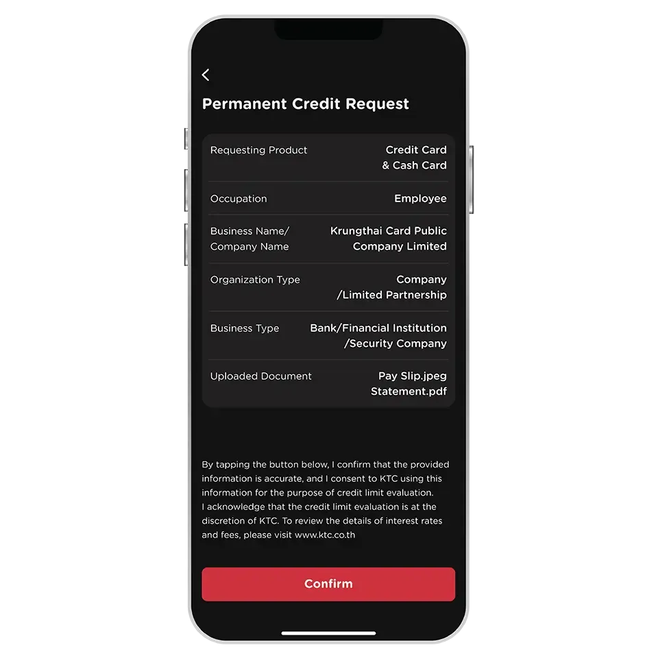 4. Verify your information <br>and select "Confirm"