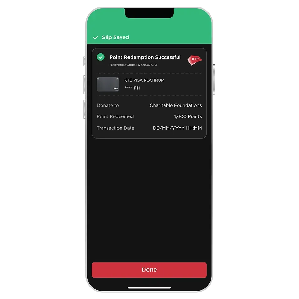 Point Redemption successful