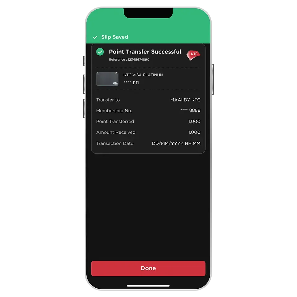 Point Transfer successful