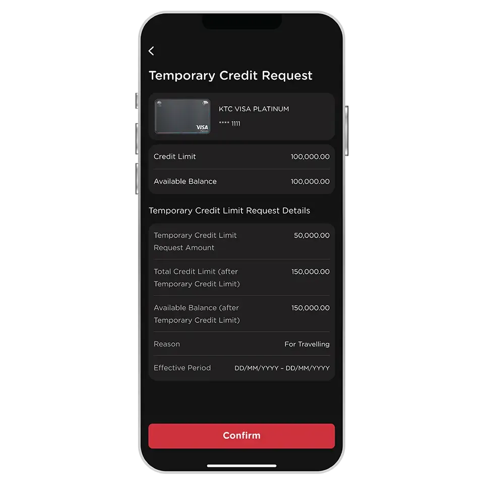 Select “Confirm” <br>and enter the OTP
