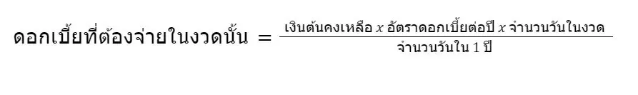 วิธีการคำนวณดอกเบี้ย